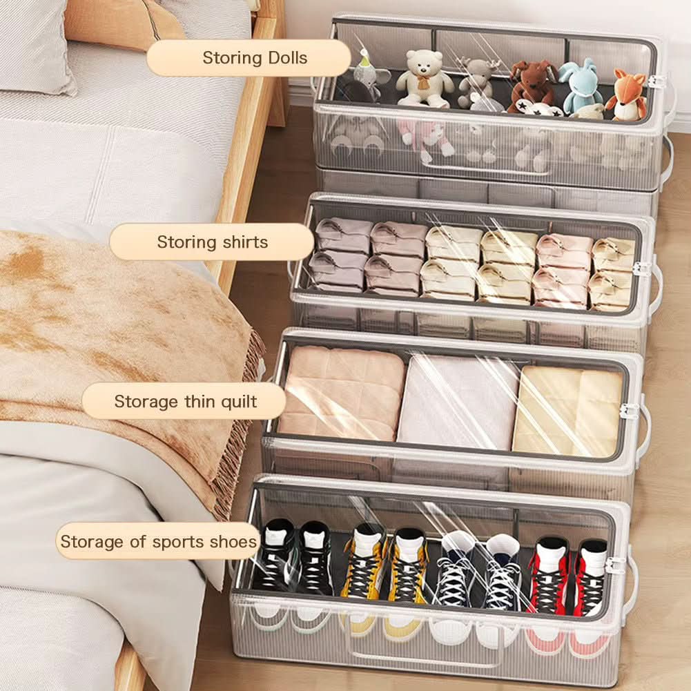 Stackable shoe box with window, ventilation & waterproof protection