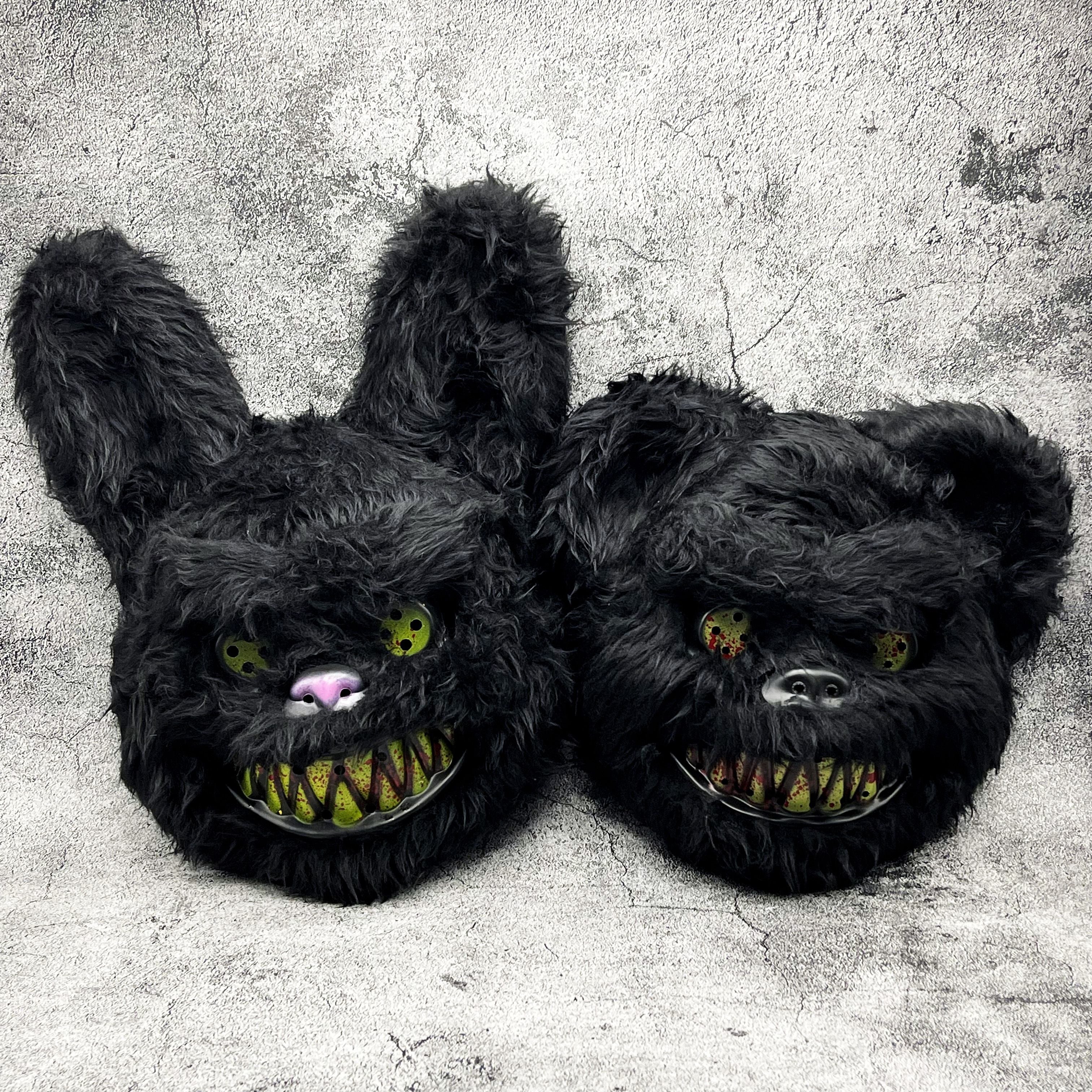 Scary Mask Furro | Unisex Halloween Mask | Cartoon Horror Design | Faux Fur