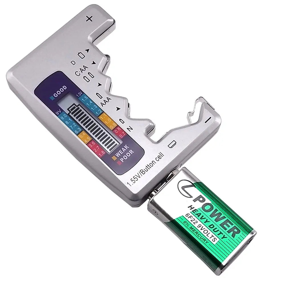 Universal Battery Tester – Quick Test for AA, AAA, 9V & Button Cells