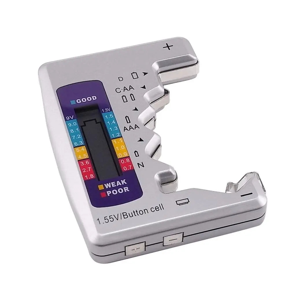 Universal Battery Tester – Quick Test for AA, AAA, 9V & Button Cells