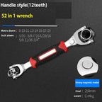 Universal ratchet 8-in-1 – change size without tool change