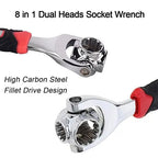 Universal ratchet 8-in-1 – change size without tool change