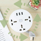 Universal power strip with retractable cable & USB ports