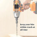 Universal self-adhesive drill holder – secure bit storage with strong hold