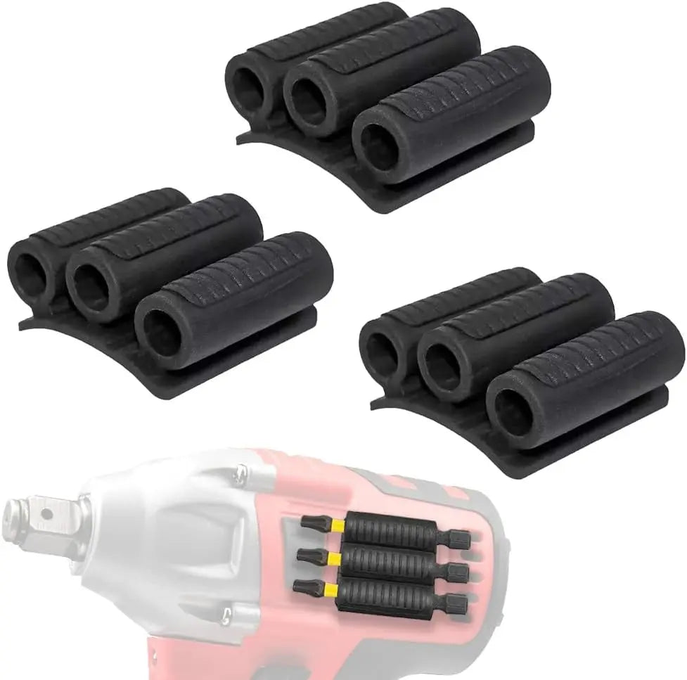 Universal self-adhesive drill holder – secure bit storage with strong hold