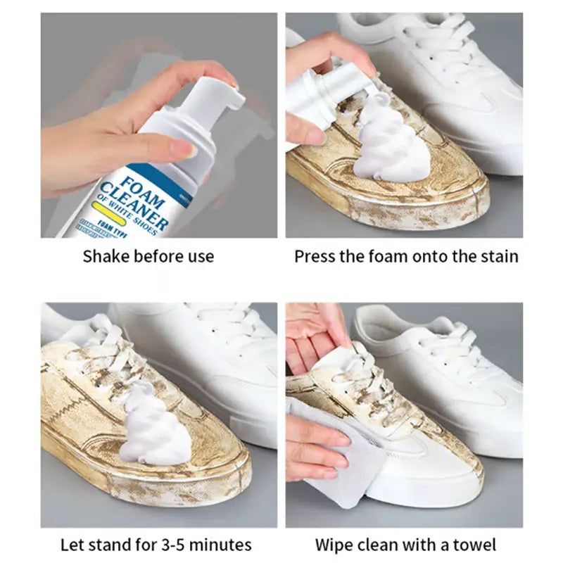 Universal Foam Cleaner for Shoes – No Rinsing Required