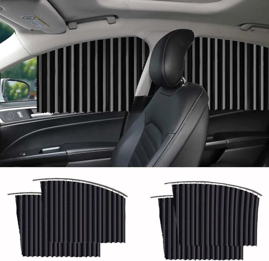 Universal sunshade for car windows with magnetic attachment and UV pRedection