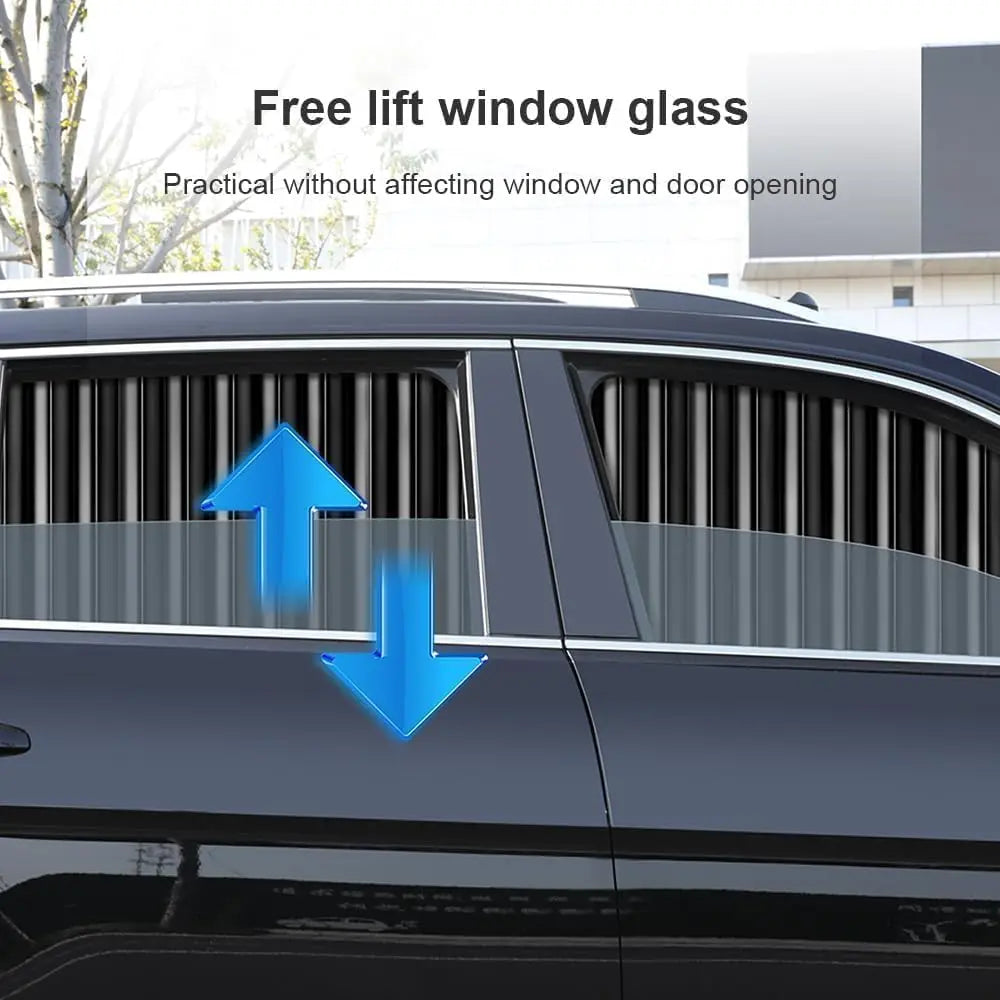 Universal sunshade for car windows with magnetic attachment and UV pRedection