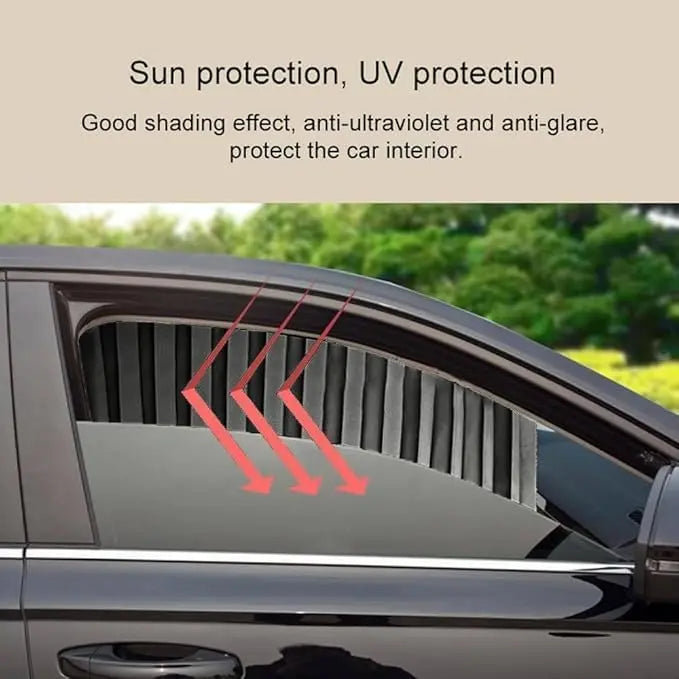 Universal sunshade for car windows with magnetic attachment and UV pRedection