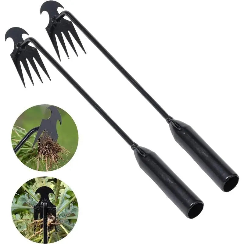 Weed removal tool with 4 prongs – Garden hoe tool
