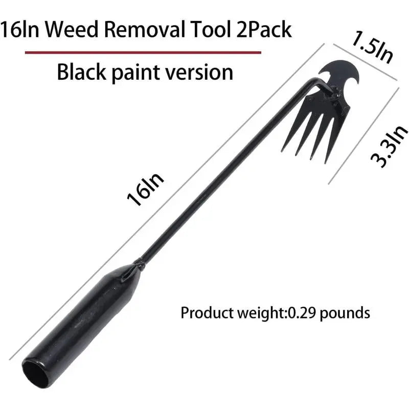 Weed removal tool with 4 prongs – Garden hoe tool