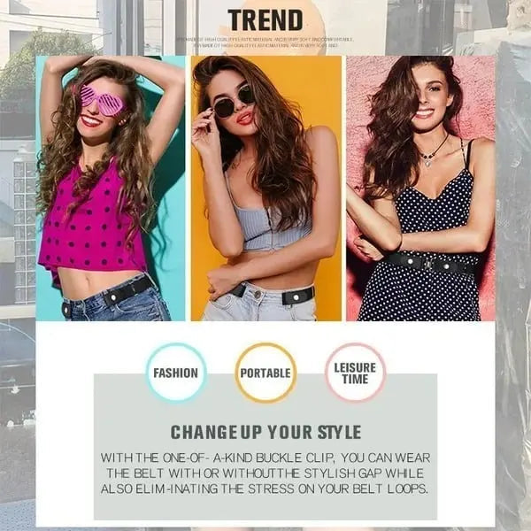 Invisible elastic waistband belts without buckle – The perfect belt for women's jeans!