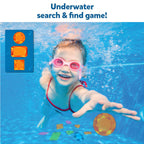 Underwater Pool Treasure Hunt game with waterproof gems and cards