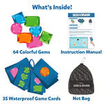 Underwater Pool Treasure Hunt game with waterproof gems and cards