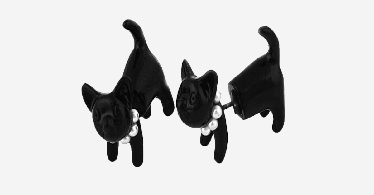Reversible Kitten Stud Earrings with Three-Dimensional Design - Perfect Gift for Any Cat Lover!