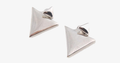 Double triangle stud earrings - Fashionable multicolor set of two