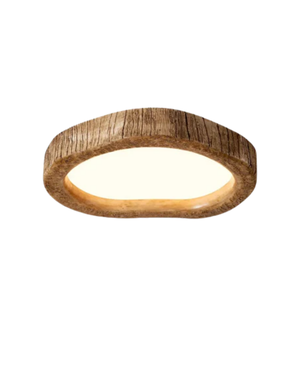 Minimalist Wooden Lamp in Japandi Style with Glow Effect