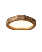Minimalist Wooden Lamp in Japandi Style with Glow Effect