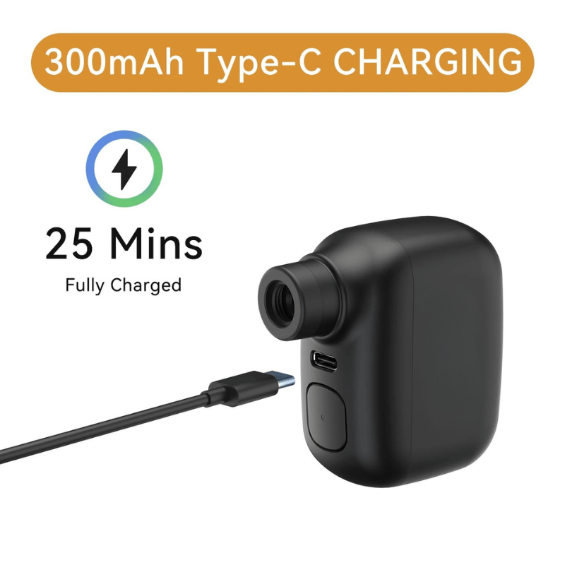 Portable bike pump with 100 PSI & USB-C