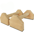 wooden push-up bars for stable calisthenics training