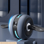 Ab wheel with rebound & counting function for effective core training