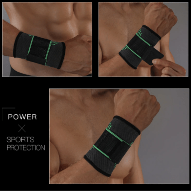 Wrist brace with stabilizing 3D compression
