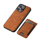 Elegant leather case with magnetic stand & card holder