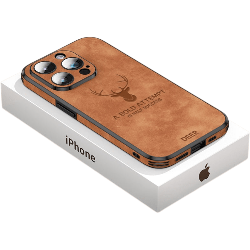 Leather iPhone Case with Shock Protection & Elegant Design
