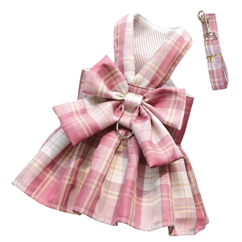 Adjustable Dog Harness with Elegant Bow for Stylish Walks