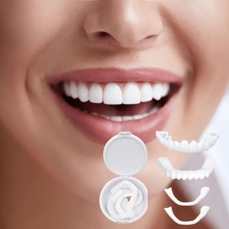 Dental restoration for a bright white smile without a dentist