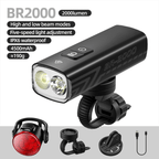 Powerful LED bike light with 2000 lumen & IPX6 water protection