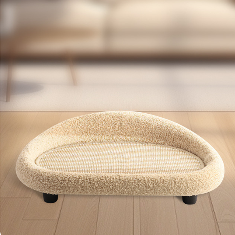 Stylish Cat Bed with Scratching Area & Cuddly Pillow