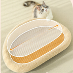Stylish Cat Bed with Scratching Area & Cuddly Pillow