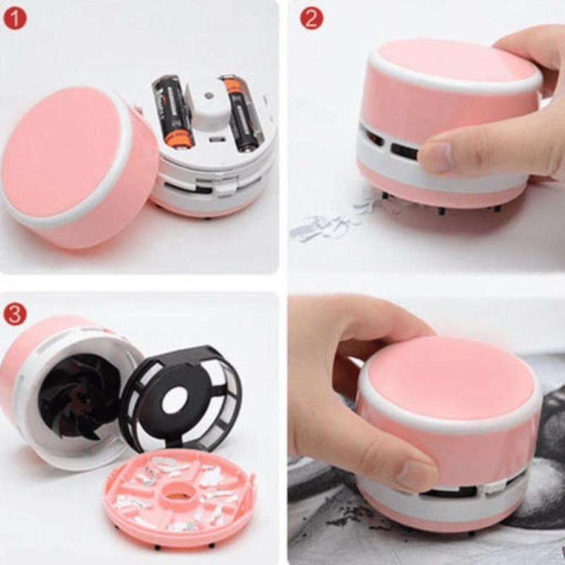 Portable table & car hoover with brush attachment