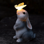 Solar Garden Light with Bunny and Butterfly Decoration