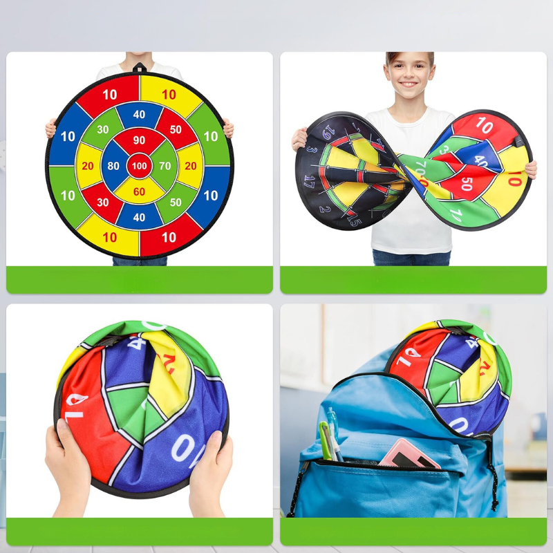 Safe Dartboard with Colorful Darts