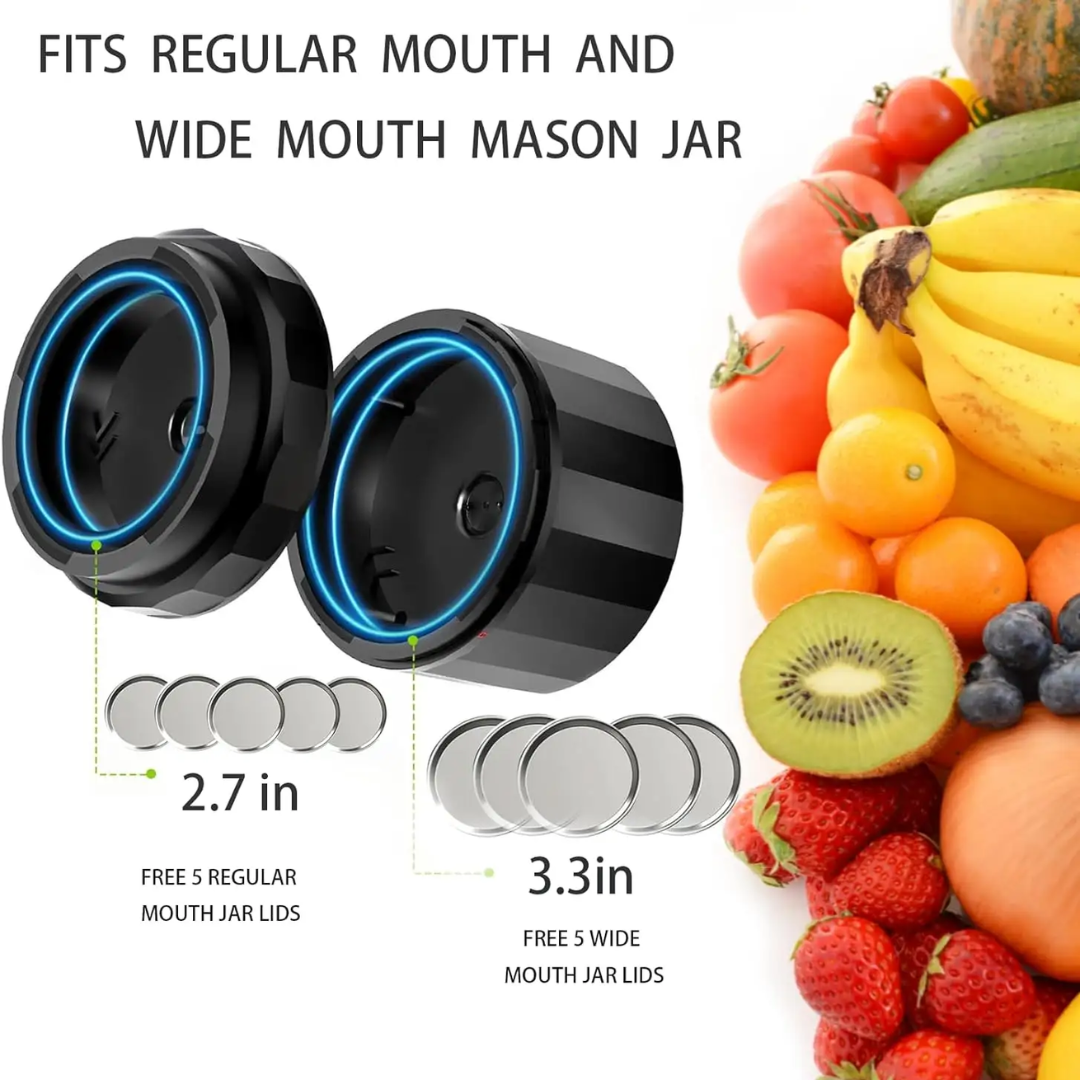 Electric Mason Jar Vacuum Sealer Set - Preserve Freshness Quickly!
