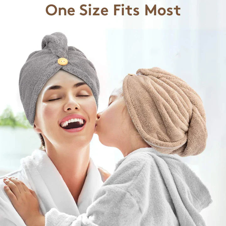 Microfiber Hair Towel Set | 3 Pack for Quick Drying