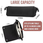 2-in-1 hair tool travel bag & heat-resistant mat