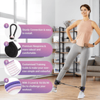resistance bands for buttocks & hips with ankle strap & training poster