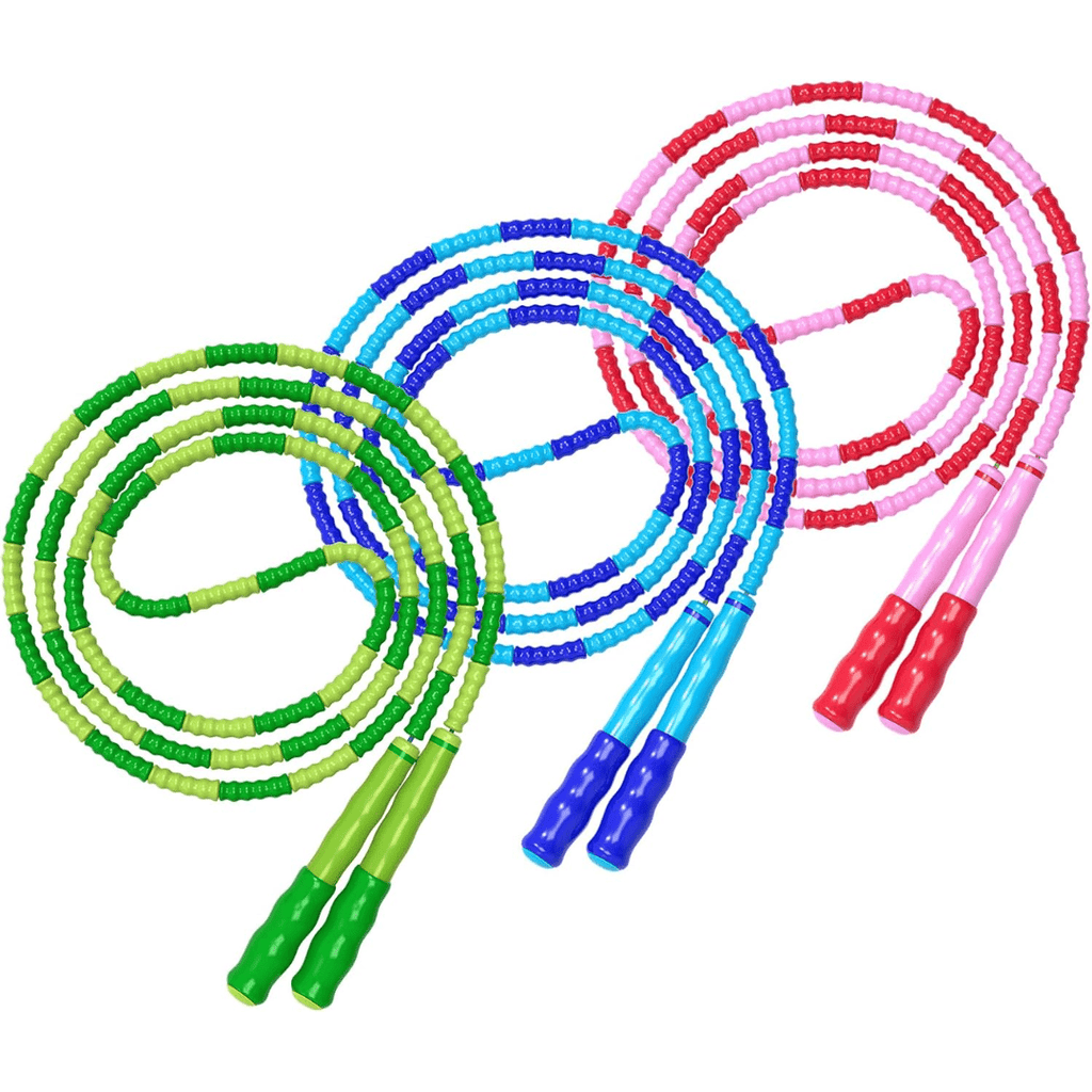 Adjustable bead skipping rope for cardio & endurance training