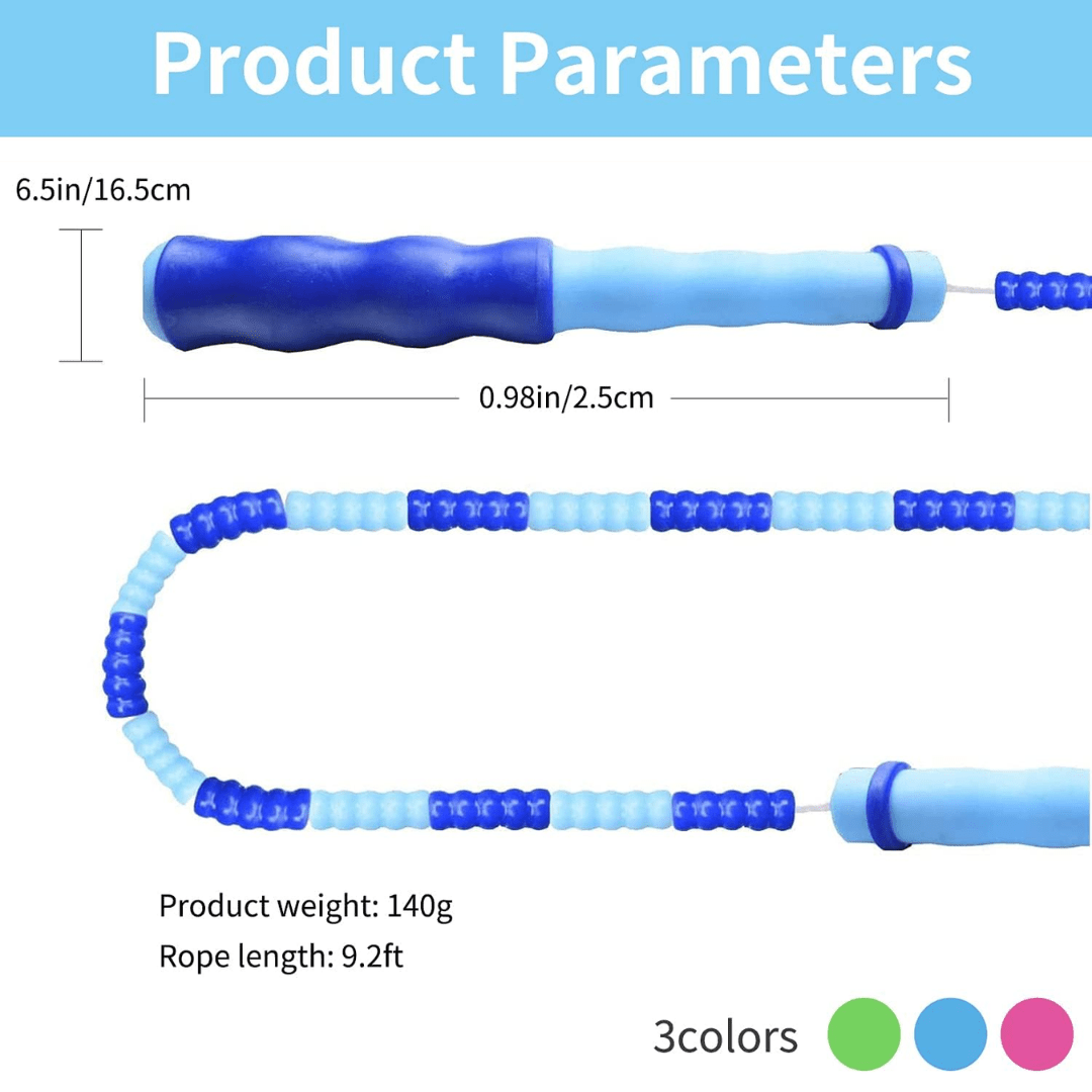 Adjustable bead skipping rope for cardio & endurance training