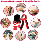 Adjustable hand amplifier for targeted grip strength training