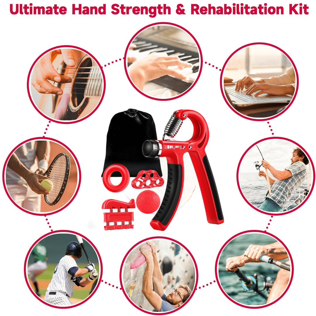 Adjustable hand amplifier for targeted grip strength training