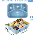 BentoBox – Set van 4 Snacks Dozen met Compartimenten