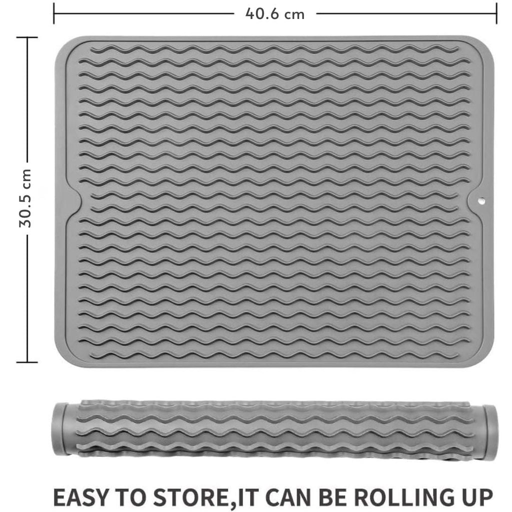 KÜCHENWELLA Silicone Kitchen Mat | Heat Resistant & Non-Slip | Dish Mat, Refrigerator & Drawer Liner | BPA-Free & Easy to Clean