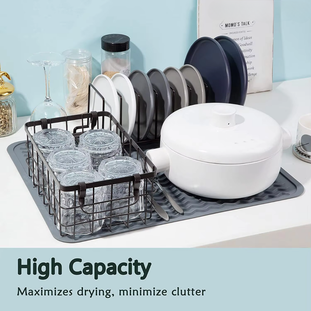 KÜCHENWELLA Silicone Kitchen Mat | Heat Resistant & Non-Slip | Dish Mat, Refrigerator & Drawer Liner | BPA-Free & Easy to Clean
