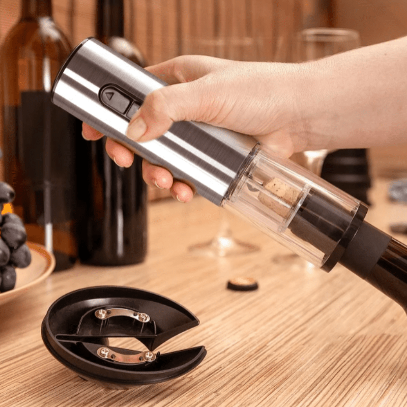 Effortlessly open wine with one push