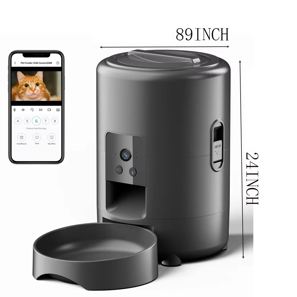 Smart 68oz Automatic Pet Feeder with Camera & WiFi Control