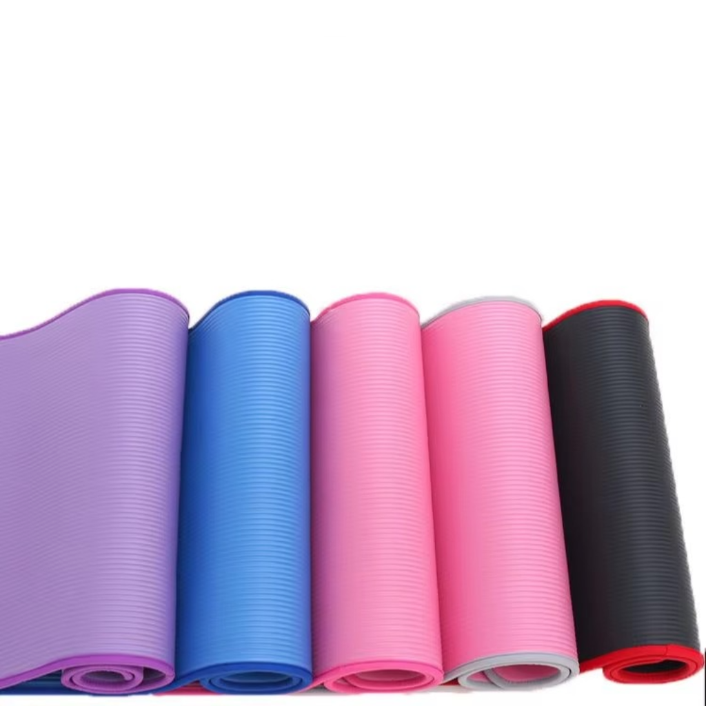 Extra Thick 0.39inch Non-Slip Exercise and Yoga Mat with Carry Band